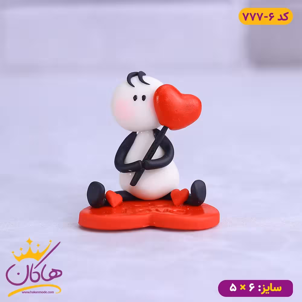 مجسمه خمیری آدمک کیوت ولنتاین | کد 777/6