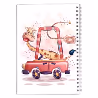 دفتر مشق کارتونی زرافه