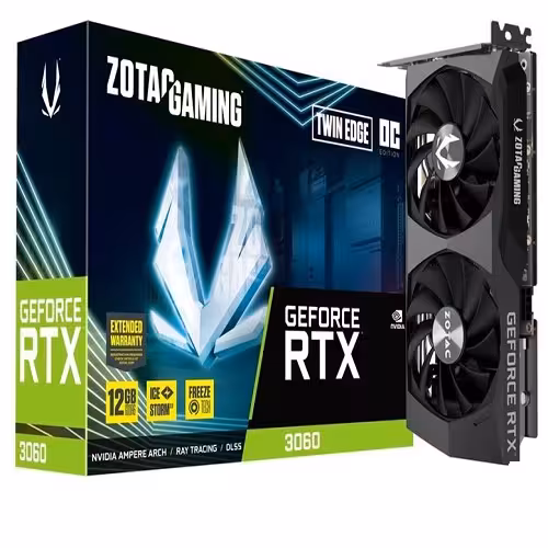 کارت گرافیک زوتک مدل GeForce RTX 3060 Twin Edge 12GB حافظه 12 گیگابایت