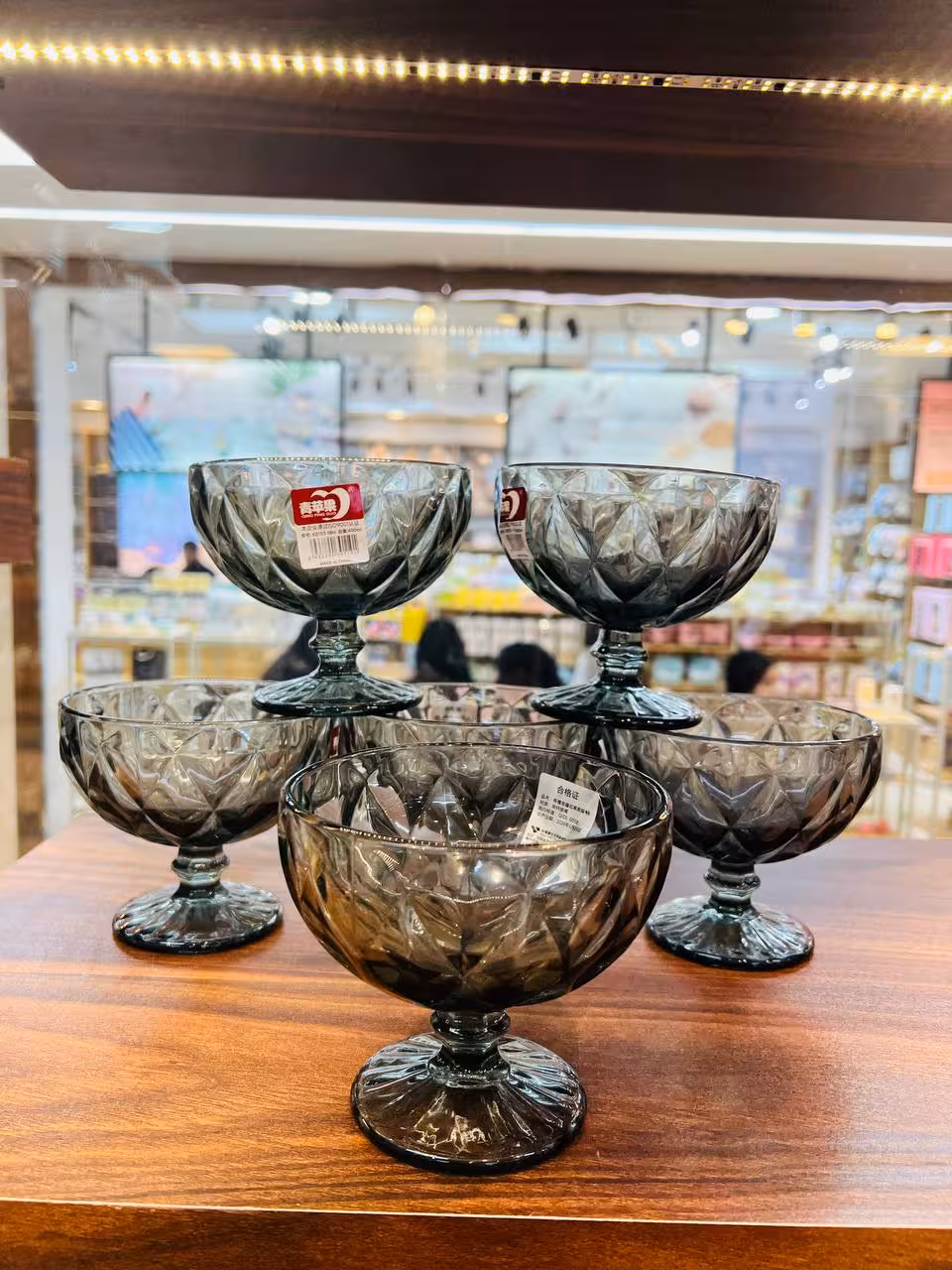 بستنی خوری 6 عددی بلور دلی وارداتی KB153-1BH