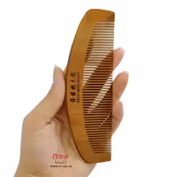 شانه چوب بامبو سایز 15cm دندانه ریز