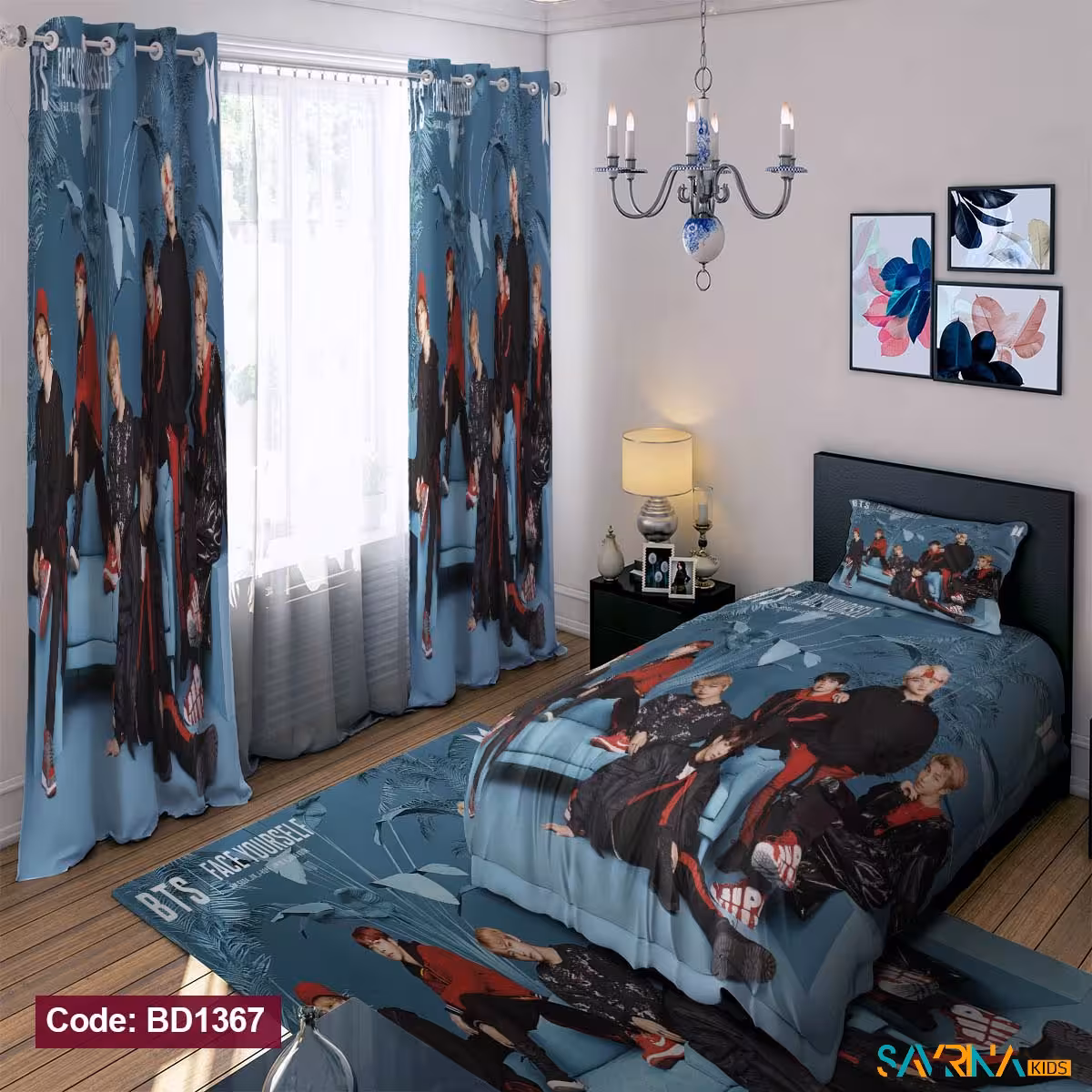 ست اتاق خواب طرح BTS کد BD1367