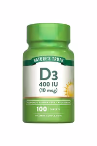 قرص ویتامین D3 مقدار 400 IU برند Nature's Truth - بسته 100 عددی