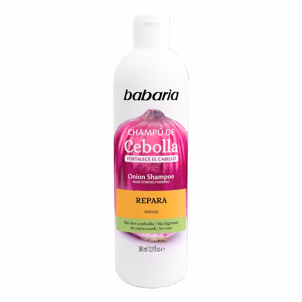 شامپو مغذی و ترمیم کننده باباریا حاوی عصاره پیاز حجم 380 میل