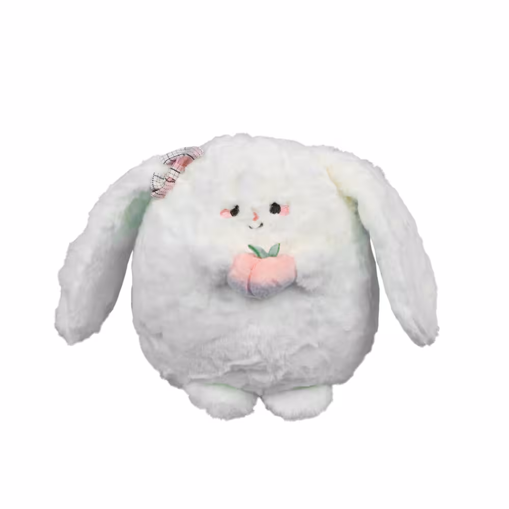 عروسک خرگوش هلو به دست Peach rabbit doll in hand