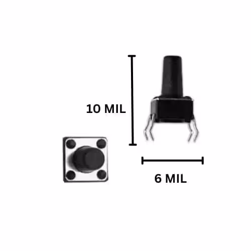 تک سوئیچ 4 پایه ابعاد 10 * 6 *6 میلیمتر