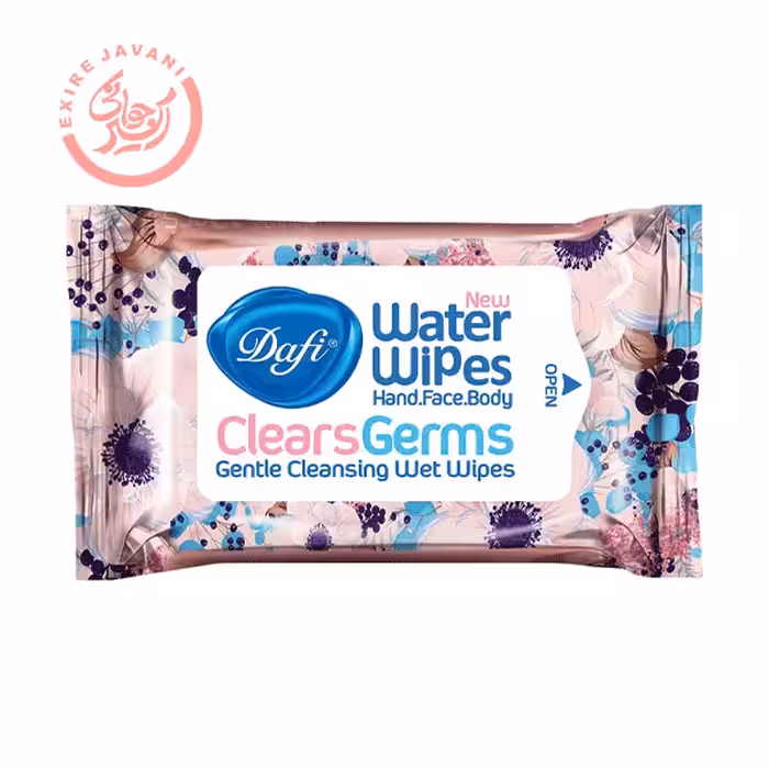 دستمال مرطوب پاک کننده دست و صورت آنتی باکتریال دافی بسته 12 عددی