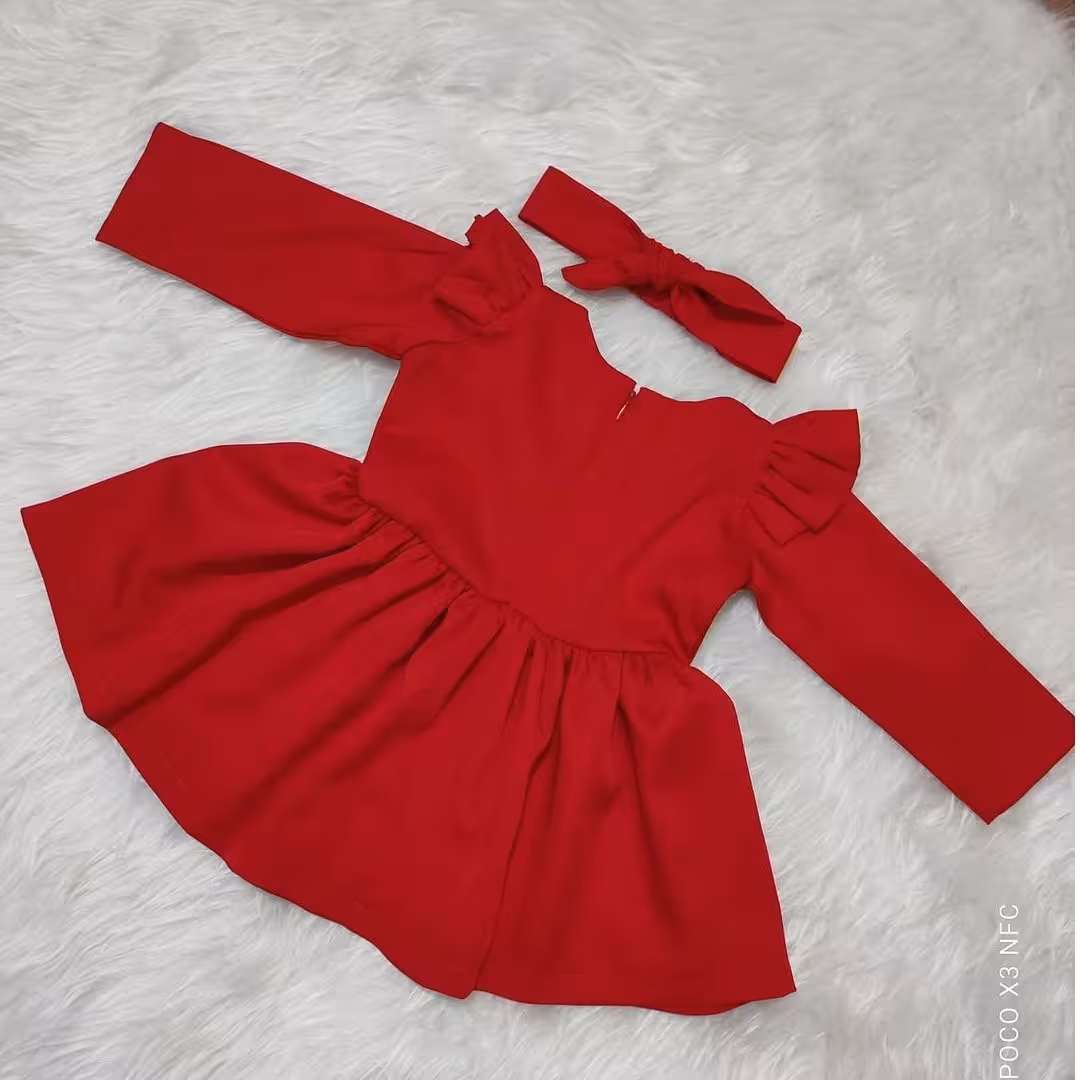 پیراهن و هدبند دخترانه