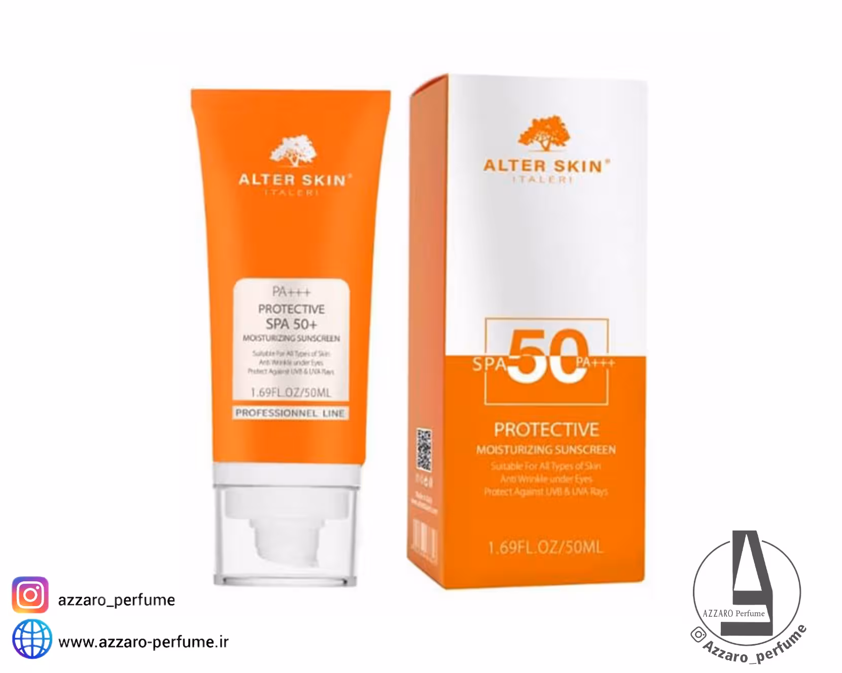 ضد آفتاب Spf50 بیرنگ آلتر اسکین حجم 50 میل