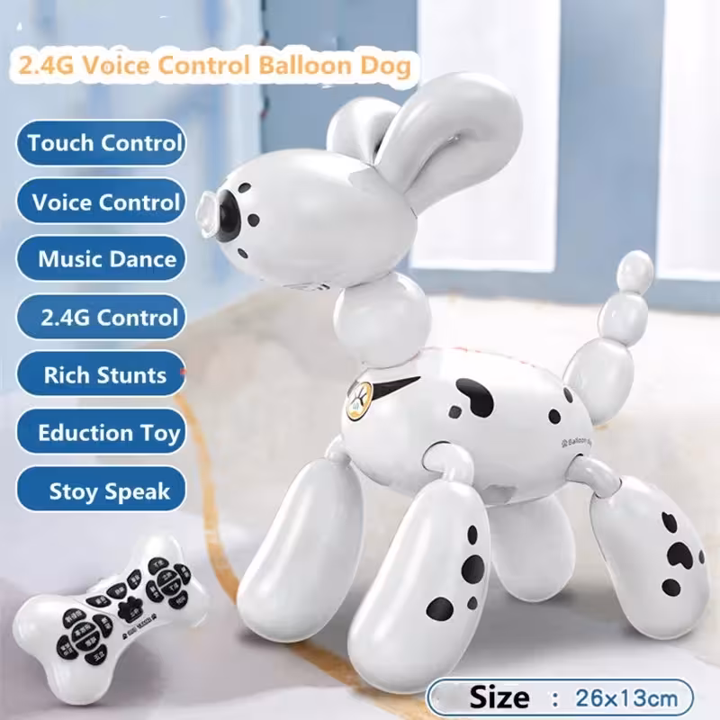 ربات سگ کنترلی حرکتی طرح بدن بادکنکی باطری شارژی