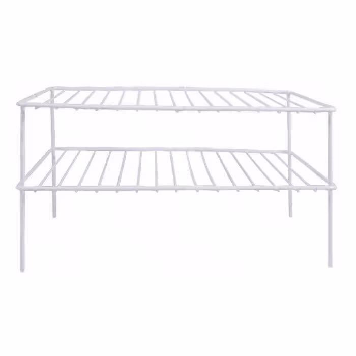 راف و استند فلزی روکش پلاستیکی دو طبقه