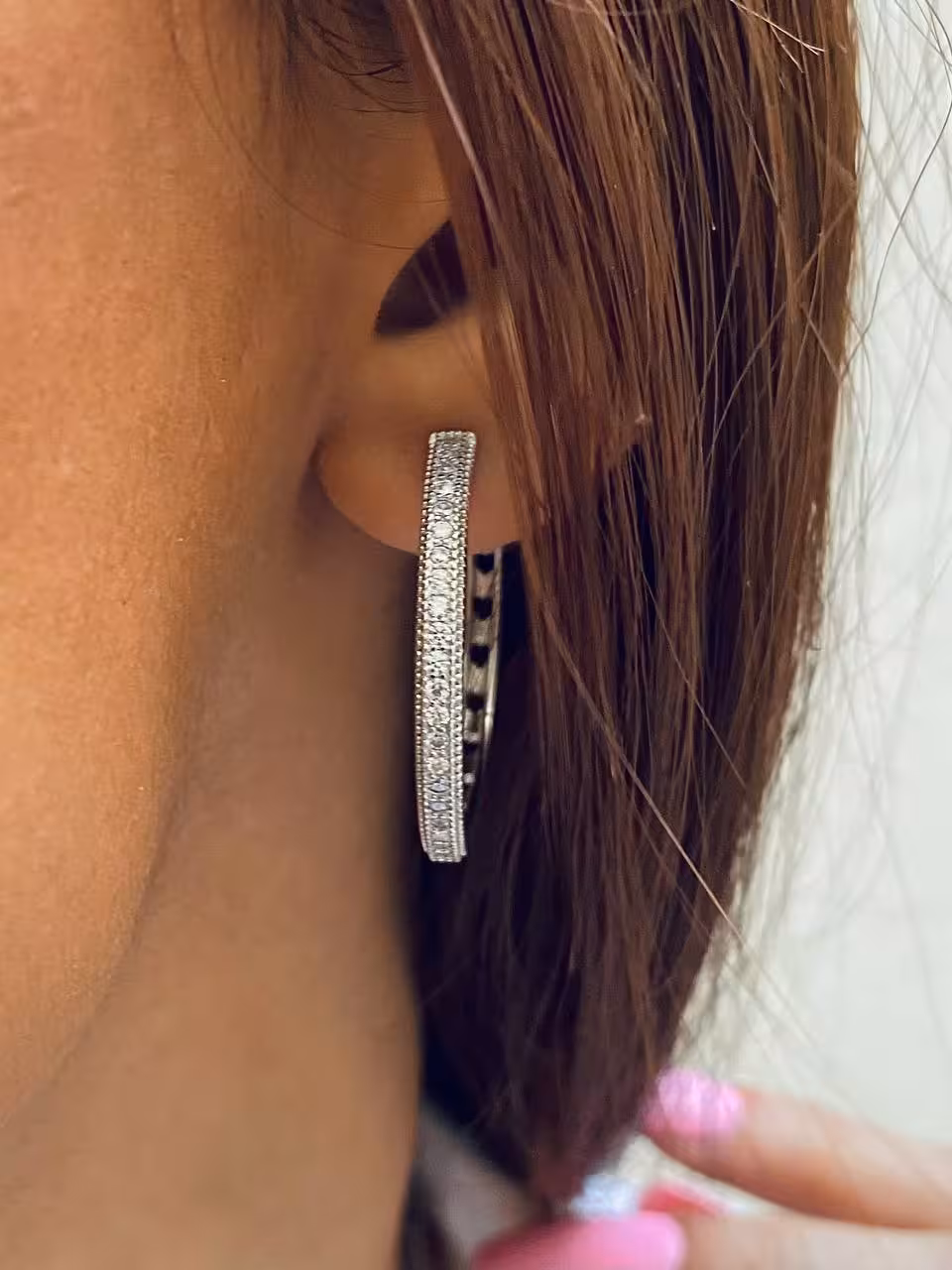 گوشواره نقره مدل حلقه ای کد 009