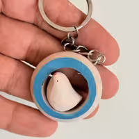 سرکلیدی جوجه داخل حلقه طرح نه