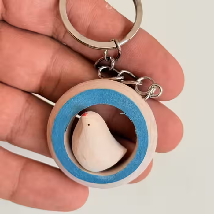 سرکلیدی جوجه داخل حلقه طرح نه