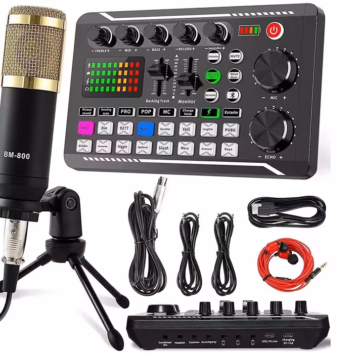 کیت میکروفون SINWE BM-800 با کارت صدا F998