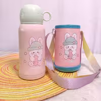 فلاسک استیل 350 میلی لیتر خرگوشی کیف دار