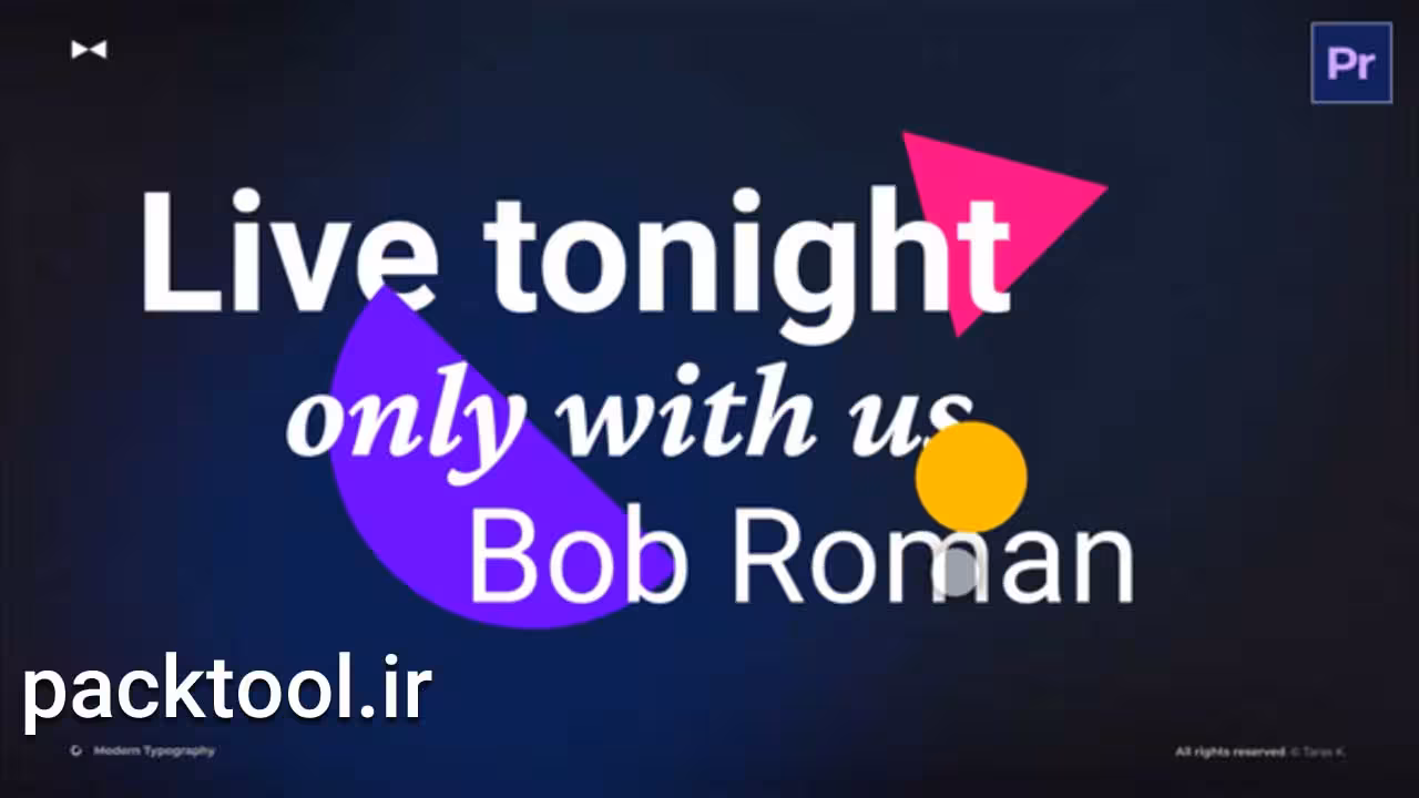 دانلود پروژه آماده پریمیر تایپوگرافی مدرن Stylish Modern Typography - پک تول
