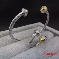 ست زنانه YSX شامل  بنگل و انگشتر فری سایز  کد NIM141017W