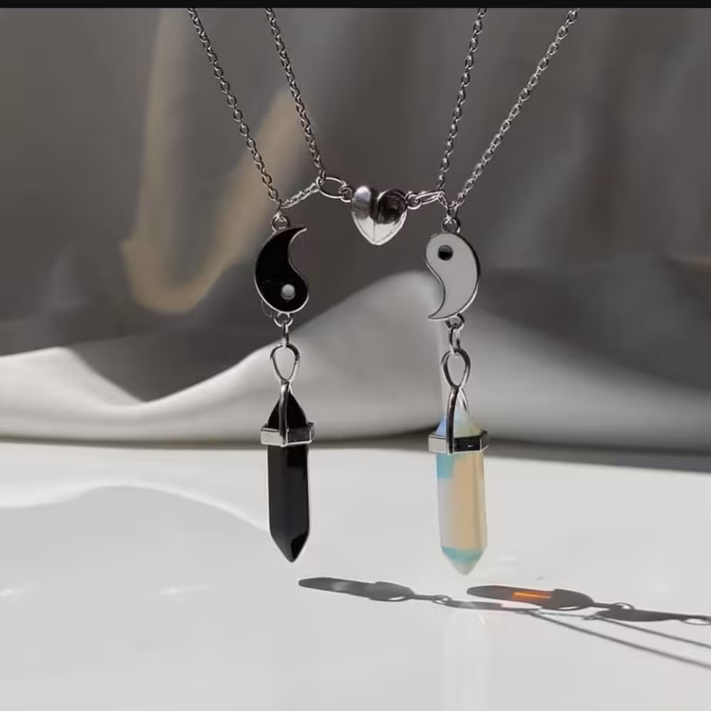 گردنبند ست منشور و یین یانگ