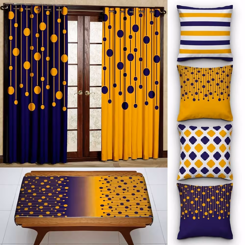 کاور کوسن کد 638 (ست بنفش زرد)