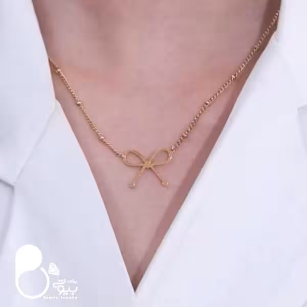 گردنبند پاپیون زنجیری