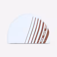 کلاه شنا نابایجی – دکتلون Nabaiji Swimming Cap – Printed Fabric – Size M – White Striped / Red