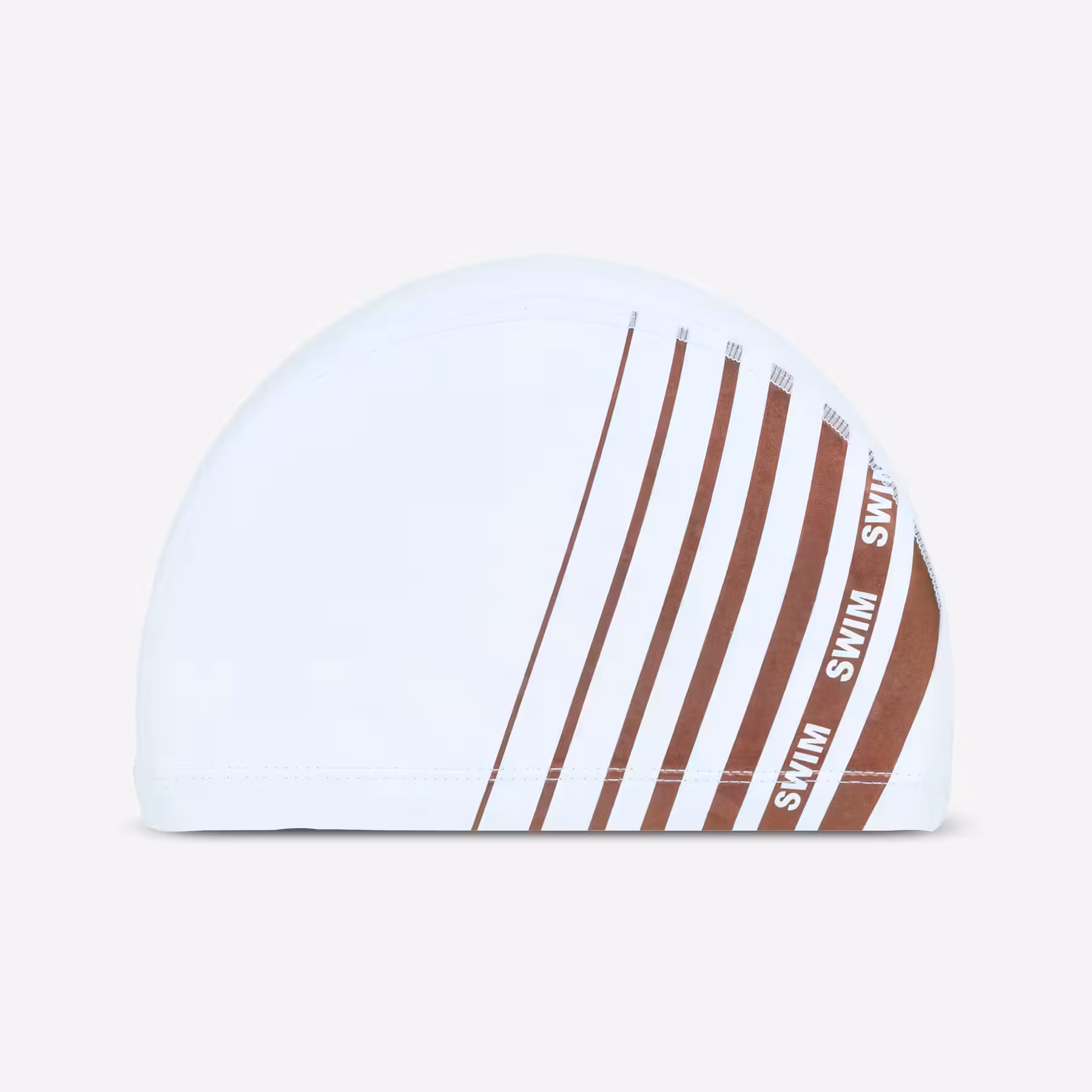 کلاه شنا نابایجی – دکتلون Nabaiji Swimming Cap – Printed Fabric – Size M – White Striped / Red