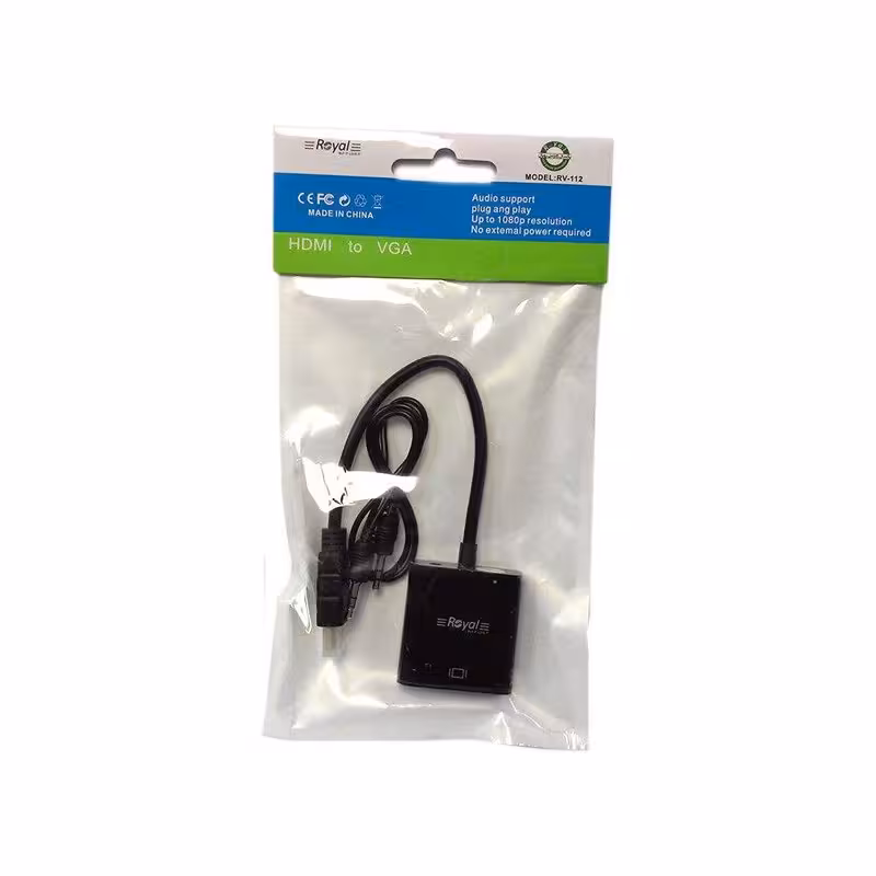تبدیل HDMI به VGA رویال با خروجی صدا - ROYAL RC-2010