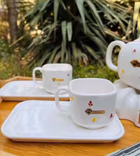 فنجان زیره دار گلدار RK (ست 2 عددی)