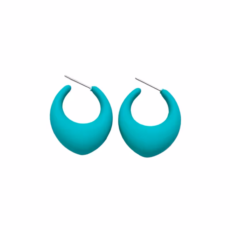 گوشواره رنگی فانتزی مدل هلال کد ZG201