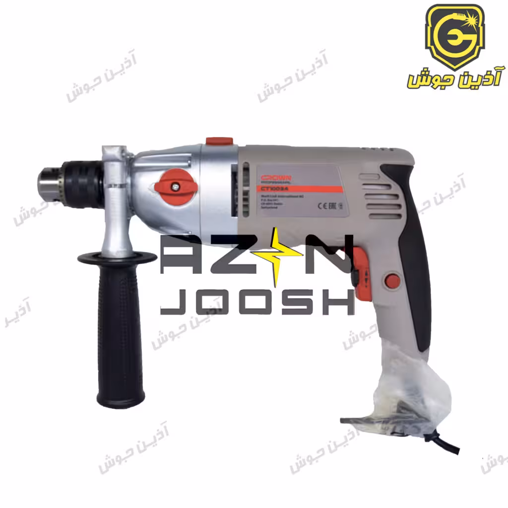 دریل چکشی گیربکسی 13 م.م 1050 وات کرون Crown مدل CT10034