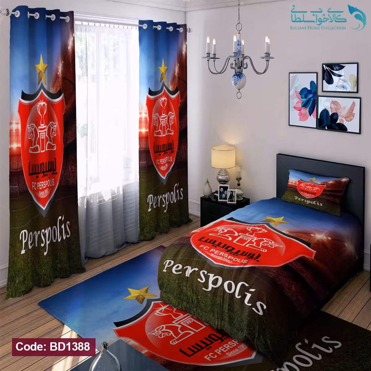 روتختی طرح پرسپولیس یکنفره کد BD1388