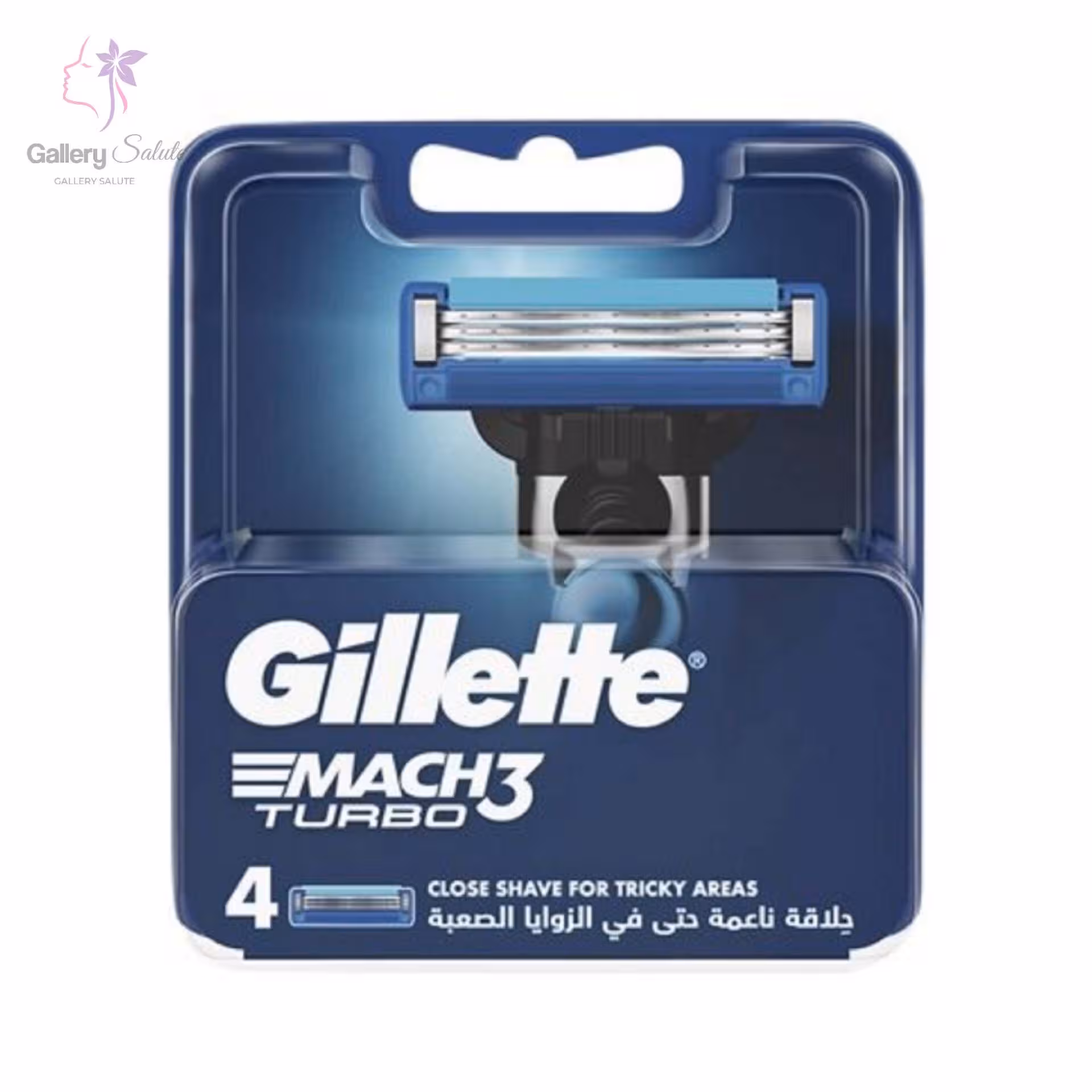 تیغ یدک اصلاح ژیلت مدل مچ تری توربو بسته 4 عددی Gillette Mach 3 Turbo Blades Pack of 4
