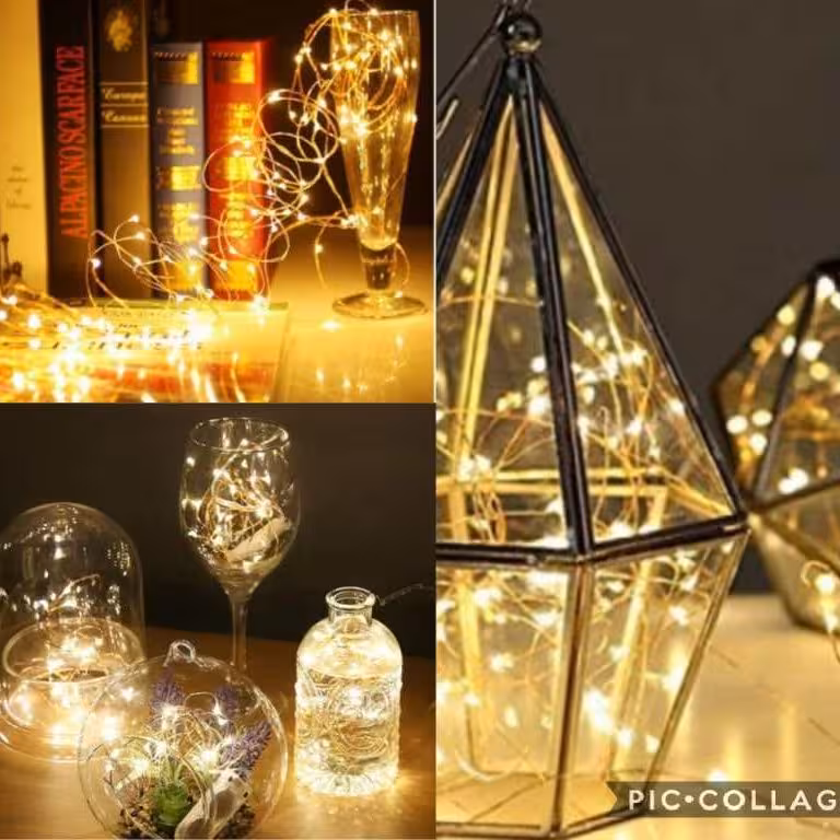 ریسه ال ای دی مفتولی 5 متری باتری خور ، آفتابی،نور ثابت