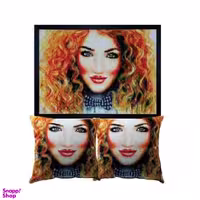کوسن رنس مدل S9-41029 به همراه تابلو رنگ نارنجی