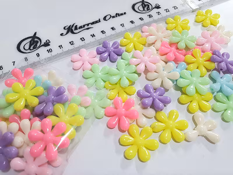 مهره پلاستیکی پاستیلی گل کد31 (20 گرمی)