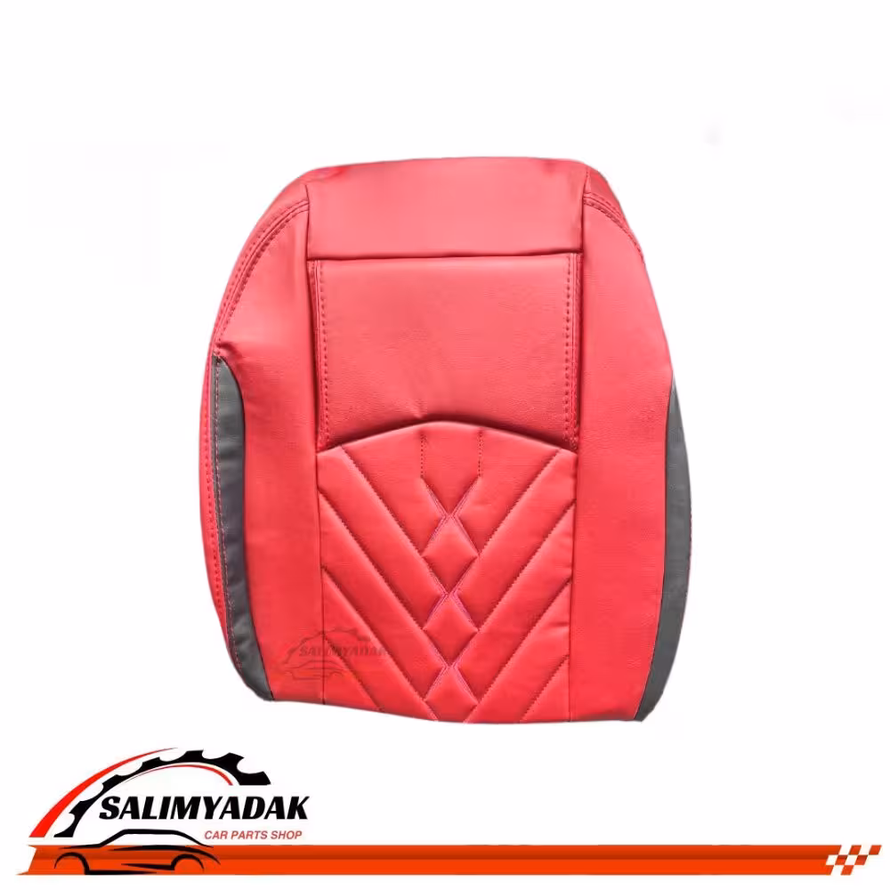 روکش صندلی پژو 207 چرم رنگ قرمز نوار مشکی