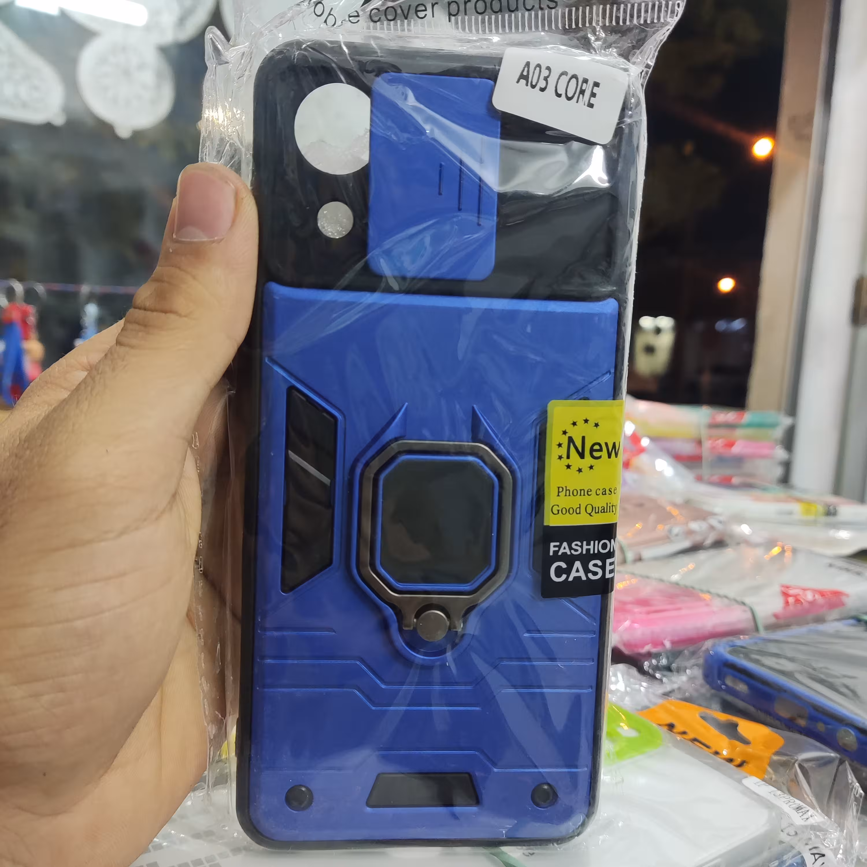 قاب موبایل سامسونگ مدل a03core طرح بتمنی رنگ آبی