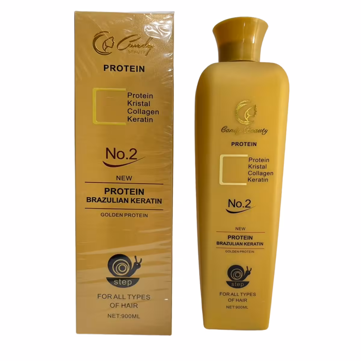 پروتئین مو کندی بیوتی Candy Beauty Gold Protein مناسب انواع مو و موهای دکلره و آسیب دیده 900 میل