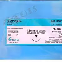 نخ و سوزن جراحی سیلک 0 کات سوزن 37 (غیر قابل جذب طبیعی) (بسته 36 عددی)