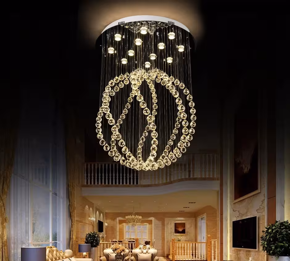 لوستر توپی کریستالی رایکا مدل RA326