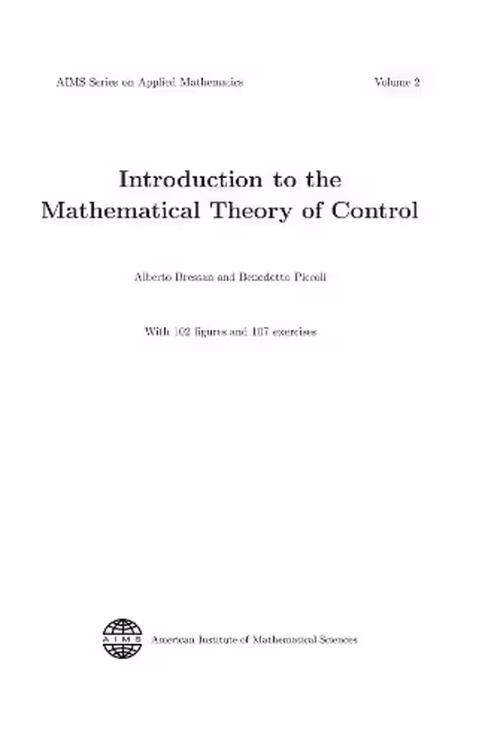 خرید و دانلود نسخه کامل کتاب Introduction to the Mathematical Theory of Control