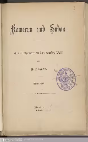 خرید و دانلود نسخه کامل کتاب Kamerun und Sudan ; ein Mahnruf an das deutsche Volk