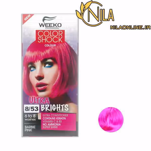 رنگ مو کالر شوک ویکو صورتی باربی 8.53 WEEKO COLOR SHOCK