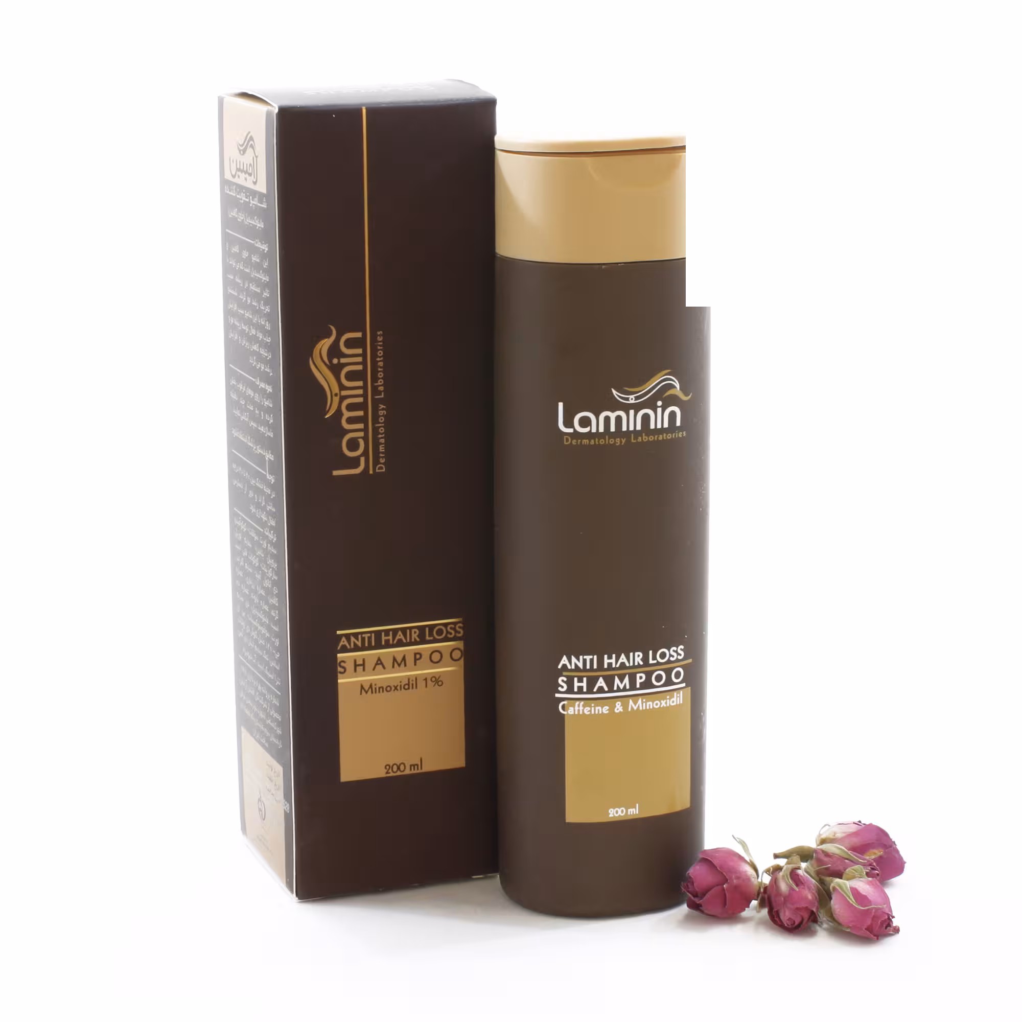 شامپو تقویت کننده ماینوکسیدیل ( حاوی کافئین ) لامینینANTI HAIR LOSS SHAMPOO LAMININ