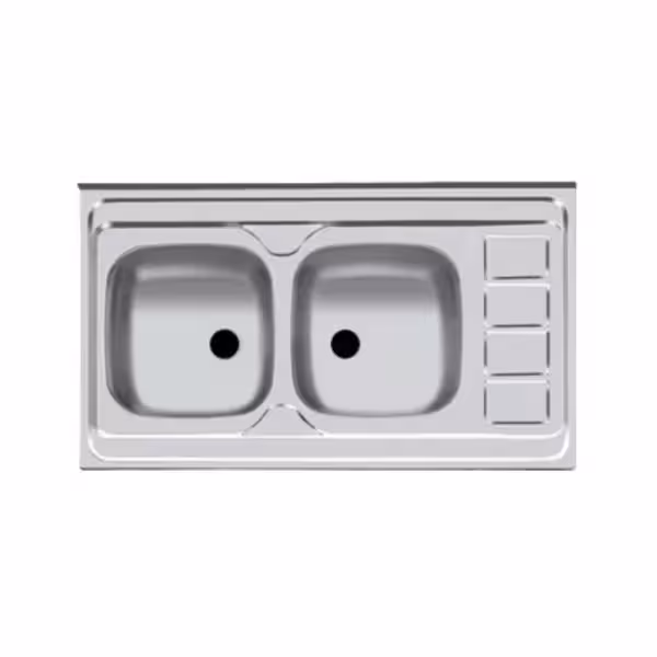 سینک ظرفشویی روکار کد 4CR اخوان 100×60