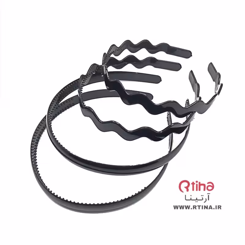 تل مو ساده مشکی اسپرت ضد لغزش/ دندانه دار و نشکن