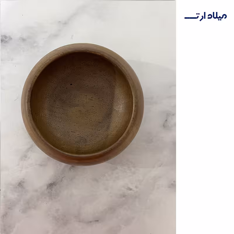 ظروف بتنی کاسه کروی طرح چوب قطر 9 ارتفاع 5 سانت