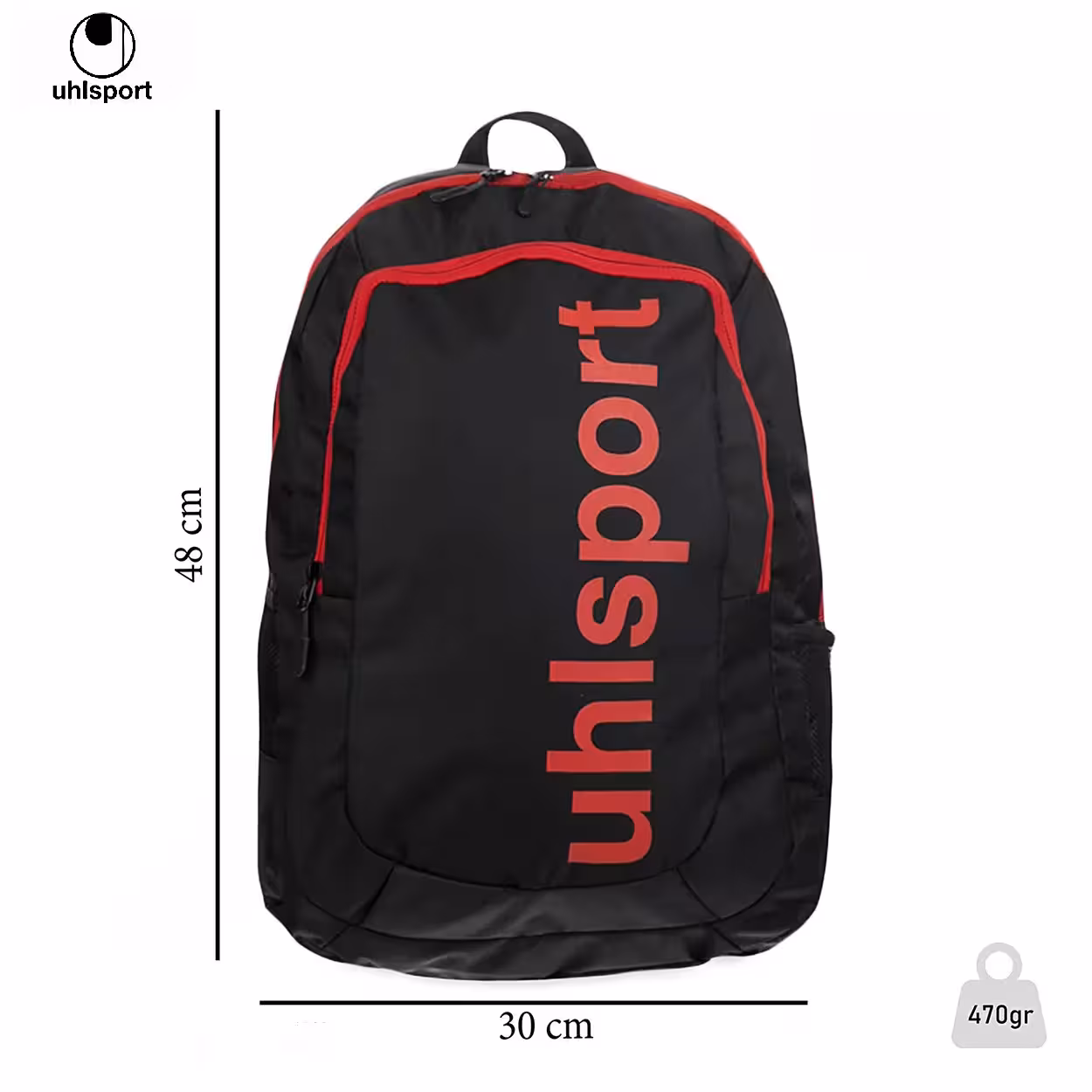 کوله پشتی 40 لیتری آلشپرت ( uhlsport ) مدل  ALA MUH464-001 ( مشکی - زرشکی )