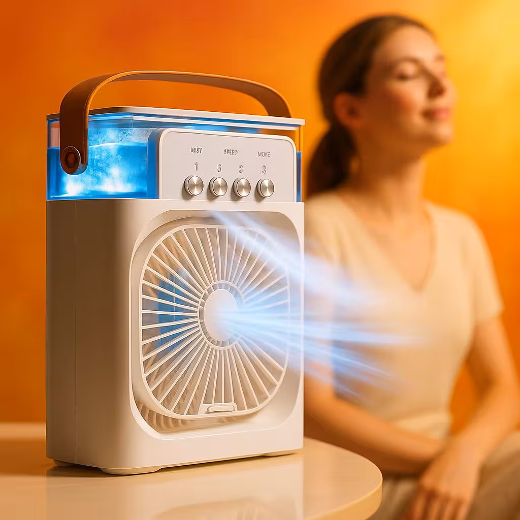 پنکه مه پاش شارژی تک فن